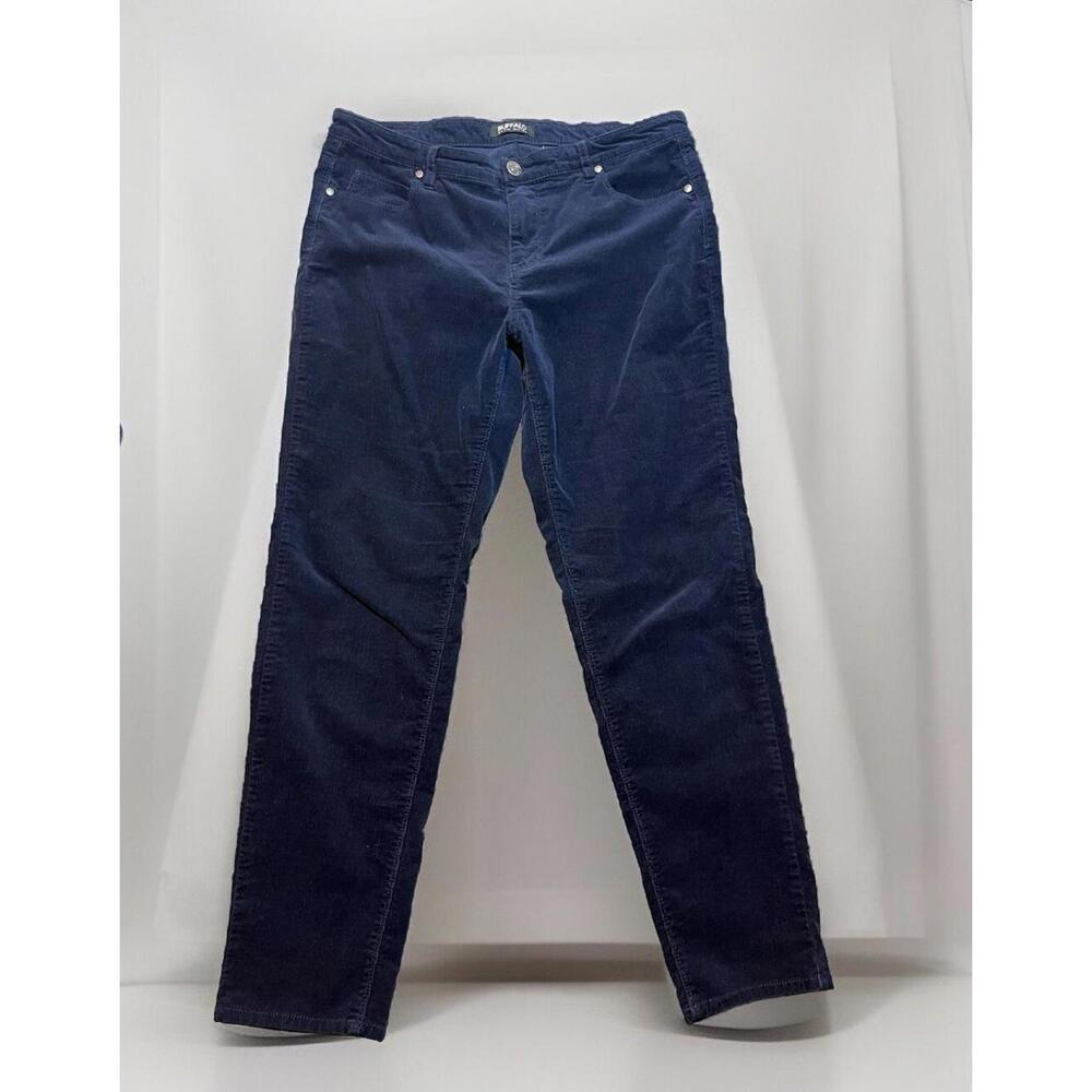 Buffalo David Bitton Ladies‎ Supreme Mid Rise 12/32 Navy Corduroy Skinny Pant